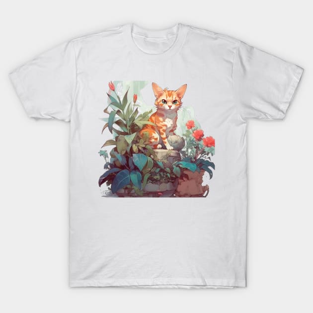 Cute Bengal cat T-Shirt by GreenMary Design